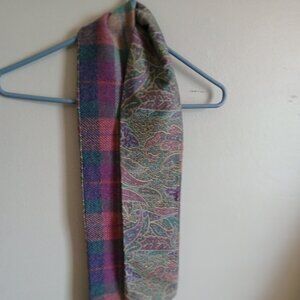 Harris Tweed paisley and tweed pattern scarf